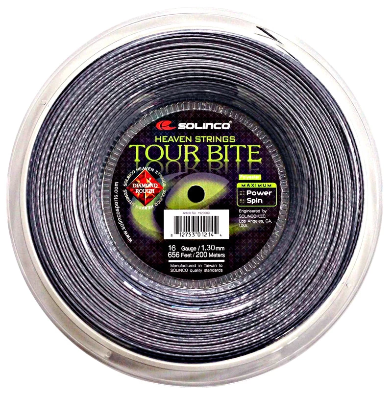 Solinco Tour Bite Diamond Rough 16/1.30 Tennis String Reel (Silver) 3 Solinco Tour Bite Diamond Rough 16/1.30 Tennis String Reel (Silver)