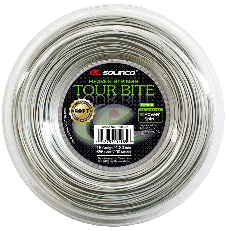 Solinco Tour Bite Soft 16/1.30 Tennis String Reel (Silver) 3 Solinco Tour Bite Soft 16/1.30 Tennis String Reel (Silver)