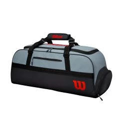 Wilson Clash Duffel Large Racquet Bag (Grey/Black/Infrared) -Boutique Ball Sports Store WR8002401001 0 CLASH DUFFLE LARGE BL GY RD