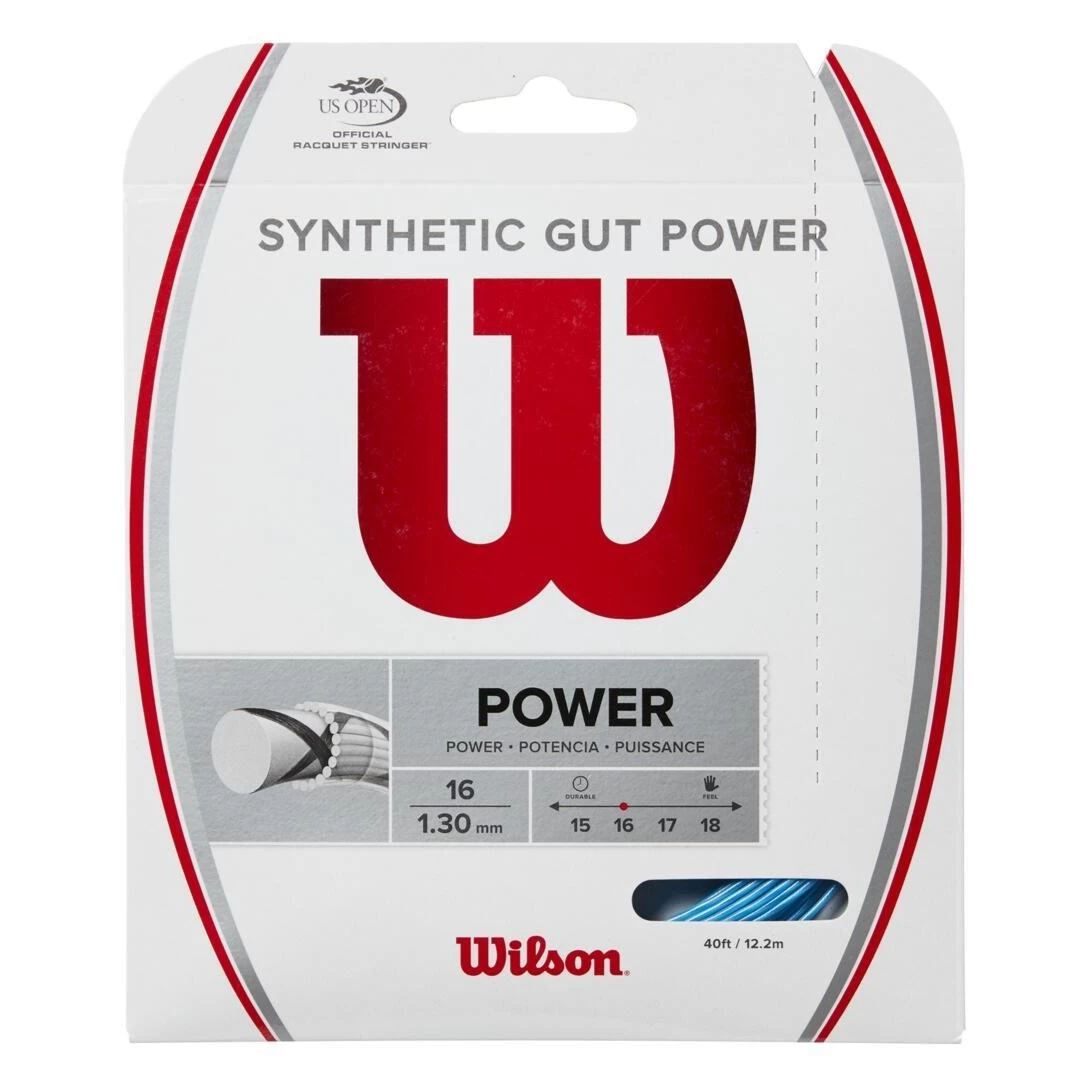 Wilson Synthetic Gut Power 16 Tennis String (Blue) 3 Wilson Synthetic Gut Power 16 Tennis String (Blue)