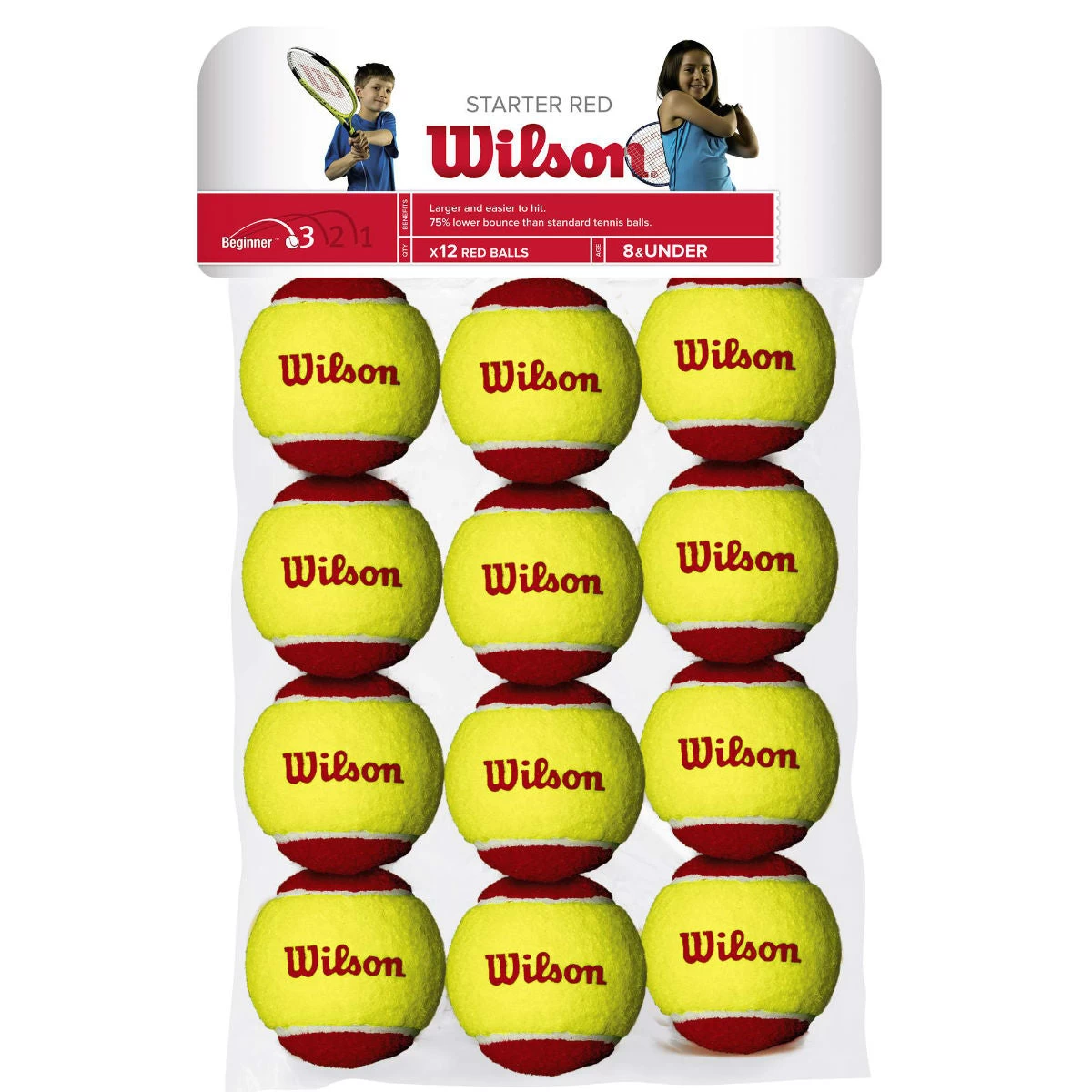 Wilson Starter Red Felt Junior Tennis Balls - 12 Pack 3 Wilson Starter Red Felt Junior Tennis Balls - 12 Pack
