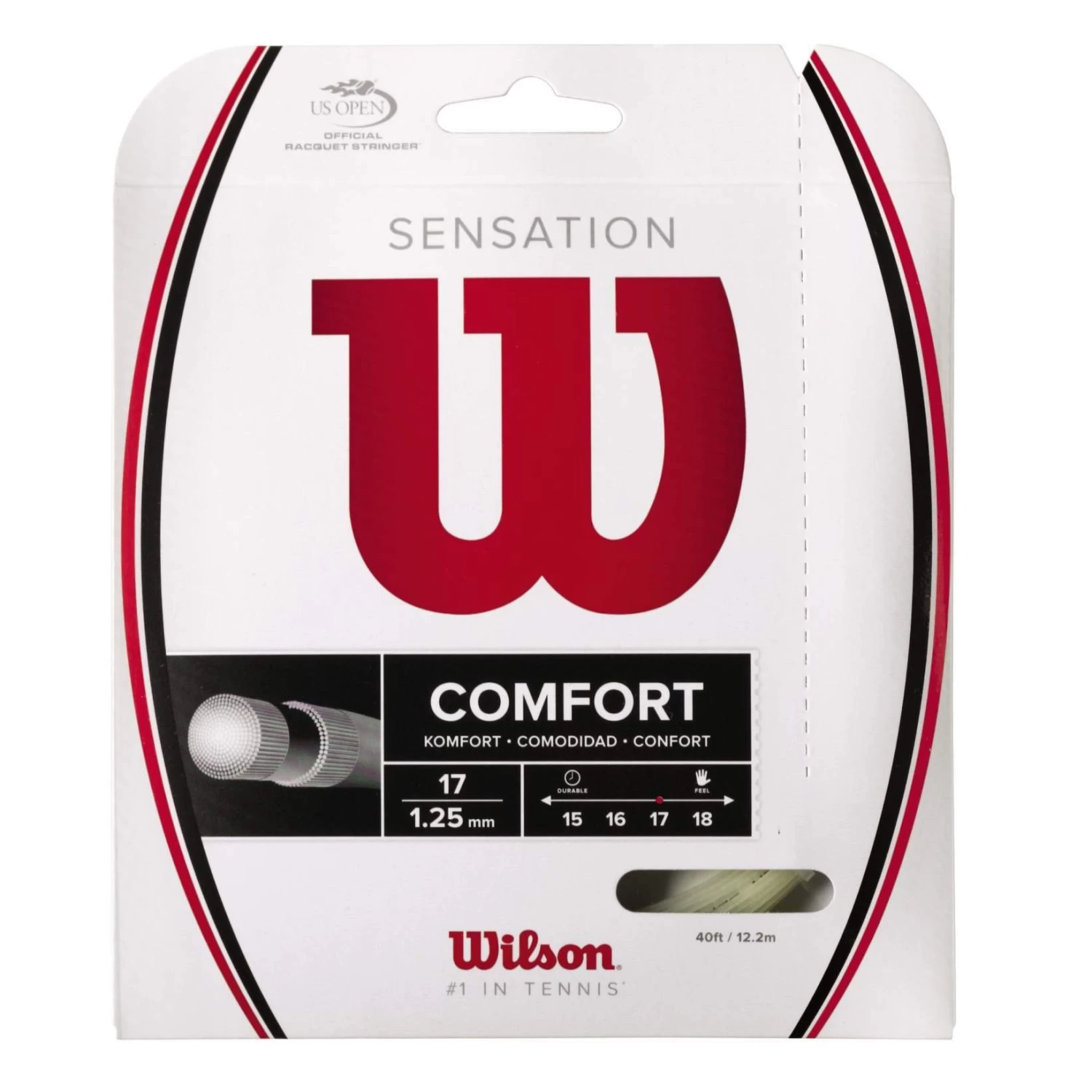 Wilson Sensation 17/1.25 Tennis String (Natural) 3 Wilson Sensation 17/1.25 Tennis String (Natural)