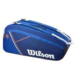 Wilson Super Tour 9 Pack Roland Garros Racquet Bag (Blue/Clay) -Boutique Ball Sports Store Wilson Roland Garros Super Tour 9PK Blue Orange 3