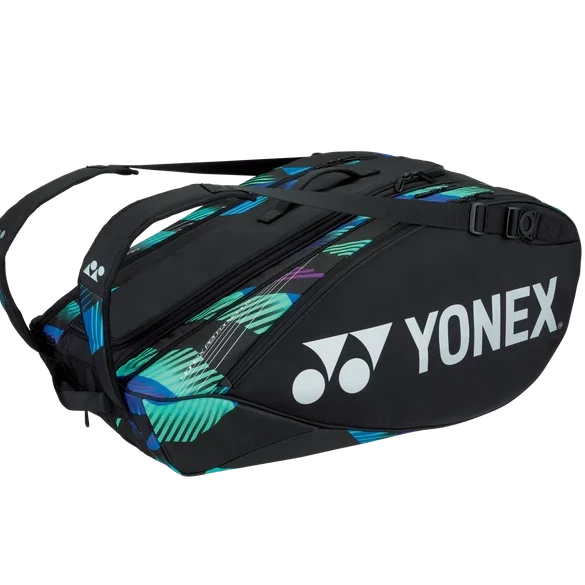 Yonex Pro 9 Pack Racquet Bag (Black/Green/Purple) 3 Yonex Pro 9 Pack Racquet Bag (Black/Green/Purple)