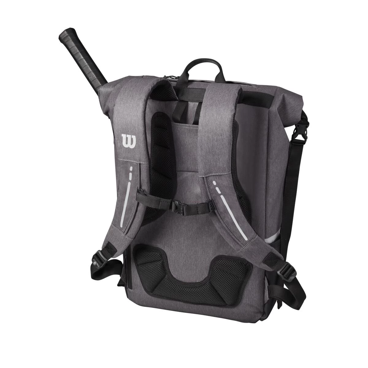 Wilson Roll Top Backpack Racquet Bag (Grey/Black) 6 Wilson Roll Top Backpack Racquet Bag (Grey/Black) - Image 4