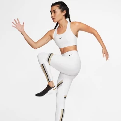 Nike Women's Dri-FIT Swoosh Medium Support 1 Piece Pad Sports Bra (White/Black) -Boutique Ball Sports Store dri fit swoosh support 1 piece pad sports bra mx9N8j 765f138a 54f6 43df 8caf 190e52b2a4e1