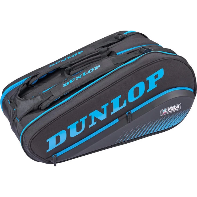 Dunlop PSA 12 Racquet Squash Bag (Black/Blue) 3 Dunlop PSA 12 Racquet Squash Bag (Black/Blue)