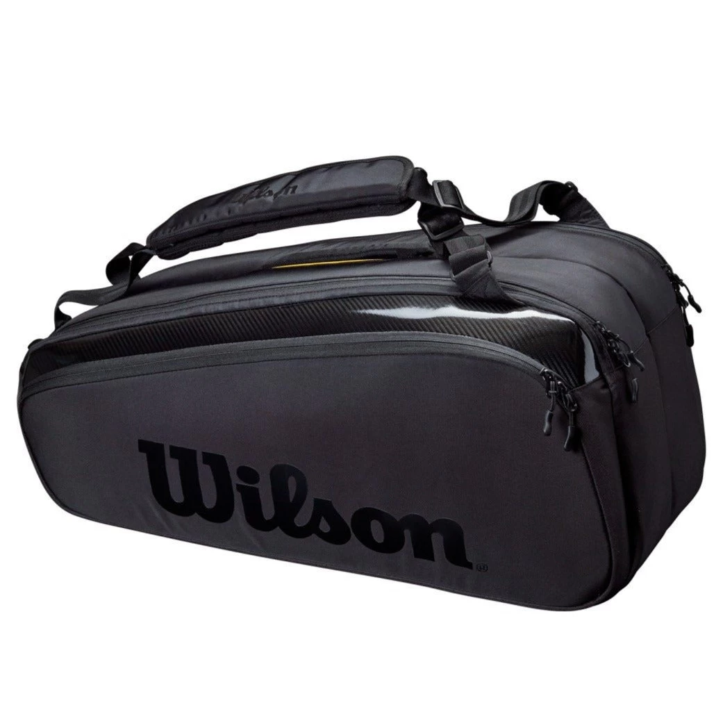 Wilson Pro Staff V13 Super Tour 9 Pack Racquet Bag (Black) 3 Wilson Pro Staff V13 Super Tour 9 Pack Racquet Bag (Black)