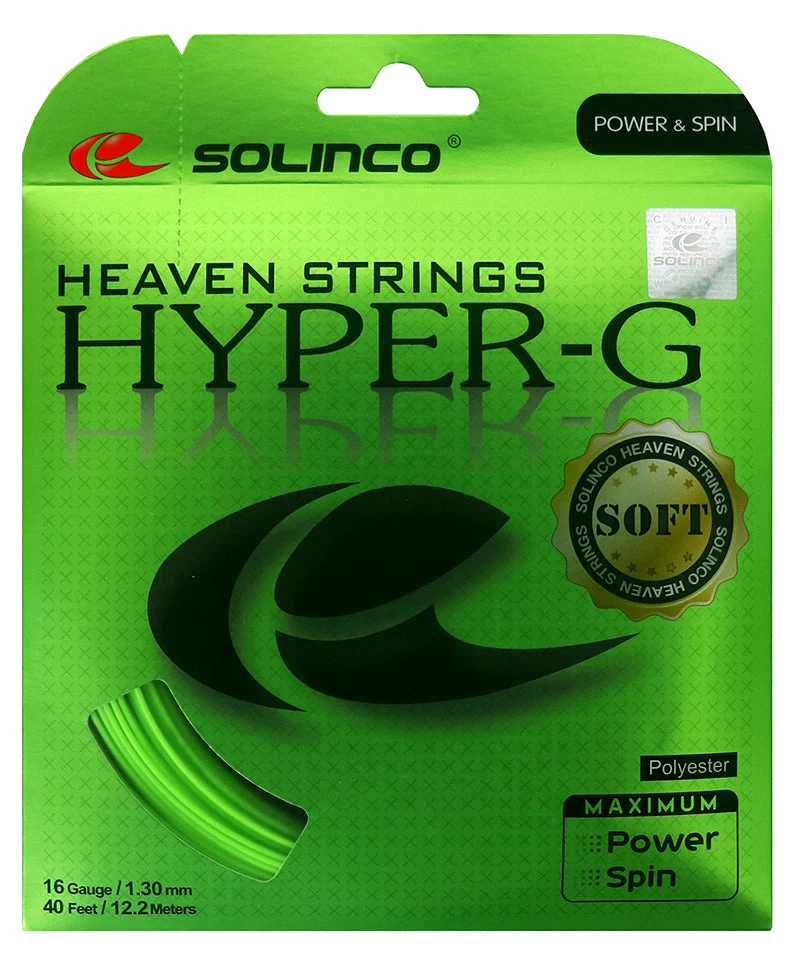 Solinco Hyper-G Soft 16L/1.25 Tennis String (Green) 3 Solinco Hyper-G Soft 16L/1.25 Tennis String (Green)