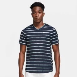 Nike Men's Dri-FIT Victory Print Top (Obsidian/White)